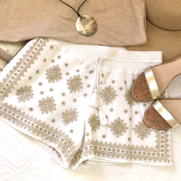 J. Crew Gold Embroidered Shorts - Picture 4 of 15